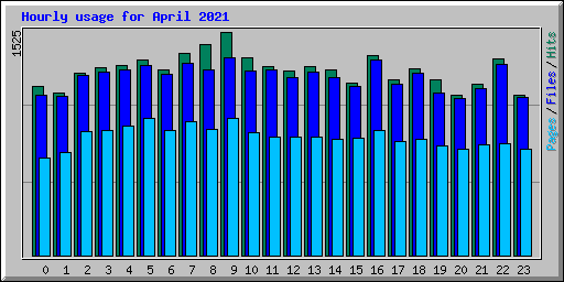 Hourly usage for April 2021