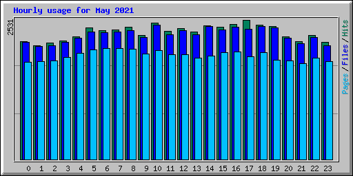 Hourly usage for May 2021