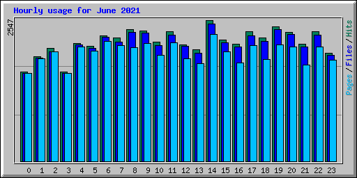 Hourly usage for June 2021