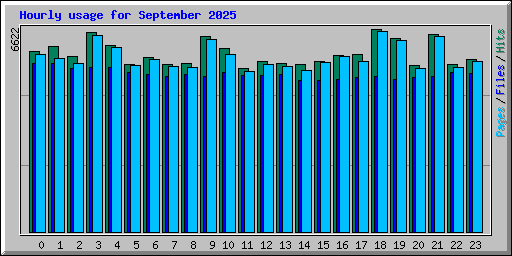Hourly usage for September 2025