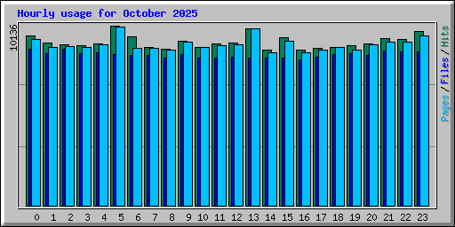 Hourly usage for October 2025