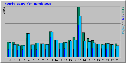 Hourly usage for March 2026