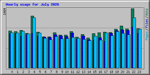 Hourly usage for July 2026